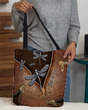 Let it be Leather pattern print All-over Tote aos-all-over-tote-lifestyle-front-10