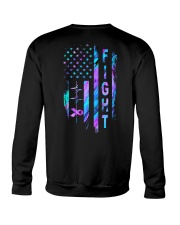 Fight Stomach Cancer American flag Crewneck Sweatshirt tile