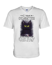 I have diabetes V-Neck T-Shirt tile