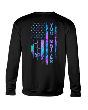 You matter American flag Crewneck Sweatshirt tile