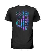 You matter American flag Ladies T-Shirt back
