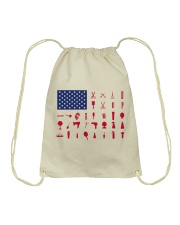 Hairdresser American flag Drawstring Bag tile