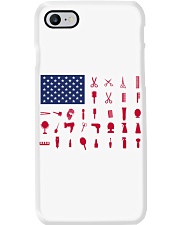 Hairdresser American flag Phone Case tile