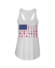 Hairdresser American flag Ladies Flowy Tank tile