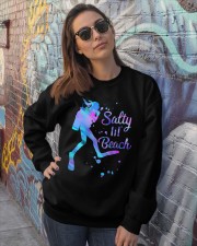 Salty lil beach Crewneck Sweatshirt lifestyle-unisex-sweatshirt-front-3
