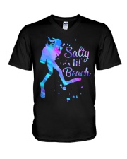 Salty lil beach V-Neck T-Shirt tile
