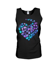Autism heart Unisex Tank tile