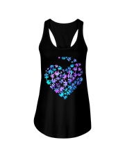 Autism heart Ladies Flowy Tank tile