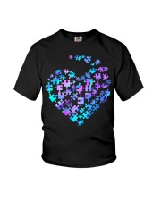 Autism heart Youth T-Shirt tile