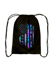 Bowling American flag Drawstring Bag tile