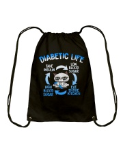 So done with this diabetic life Drawstring Bag tile
