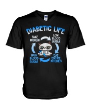 So done with this diabetic life V-Neck T-Shirt tile