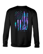 Trucker American flag Crewneck Sweatshirt tile