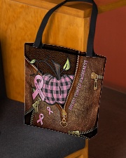 Breast cancer awareness Leather pattern print All-over Tote aos-all-over-tote-lifestyle-front-02