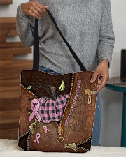 Breast cancer awareness Leather pattern print All-over Tote aos-all-over-tote-lifestyle-front-10