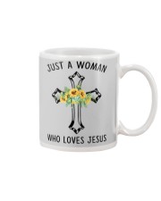 Just a woman who love Jesus Mug tile