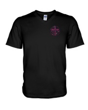 My faith is bigger than fear V-Neck T-Shirt tile