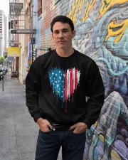 I love you heart American flag Crewneck Sweatshirt lifestyle-unisex-sweatshirt-front-2