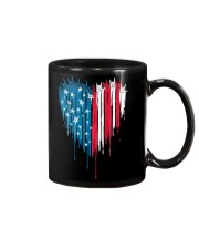 I love you heart American flag Mug tile