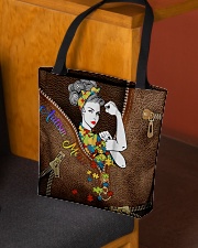 Autism mom Leather pattern print All-over Tote aos-all-over-tote-lifestyle-front-02