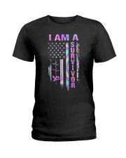 I'm a survivor Ladies T-Shirt tile
