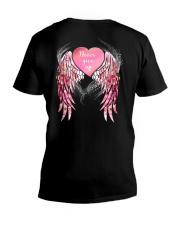 Never give up V-Neck T-Shirt tile