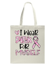 I wear pink Tote Bag tile