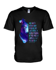 We don't know how strong we are V-Neck T-Shirt tile