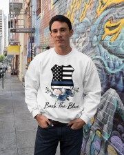 Back the blue Crewneck Sweatshirt lifestyle-unisex-sweatshirt-front-2