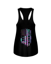 Never give up Ladies Flowy Tank tile