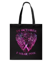 In October I wear pink Tote Bag tile