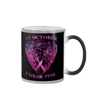 In October I wear pink Color Changing Mug tile