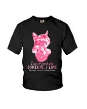 I wear pink for someone I love Youth T-Shirt tile
