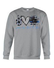 Peace Love Back the Blue Crewneck Sweatshirt tile
