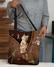 Paws For The Cure Leather Pattern Print All-over Tote aos-all-over-tote-lifestyle-front-10