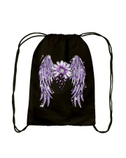 Never give up Drawstring Bag tile