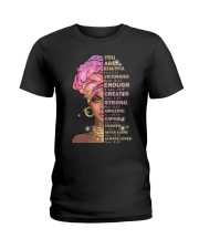God says you are Ladies T-Shirt tile