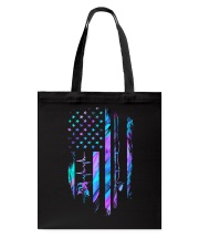 Fishing American flag Tote Bag tile