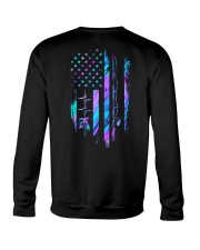 Fishing American flag Crewneck Sweatshirt tile