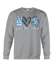 Peace love Autism Crewneck Sweatshirt tile