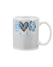 Peace love Autism Mug tile
