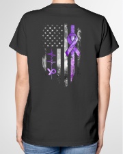 Fibromyalgia awareness American flag Ladies T-Shirt garment-tshirt-ladies-back-01