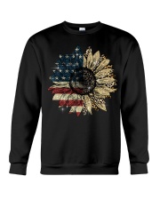Sunflower American flag Crewneck Sweatshirt front