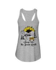 Always take the Scenic Route Ladies Flowy Tank tile