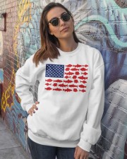 Fishing American flag Crewneck Sweatshirt lifestyle-unisex-sweatshirt-front-3