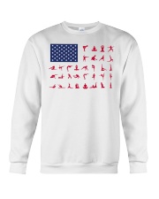 Yoga American flag Crewneck Sweatshirt front