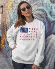 Yoga American flag Crewneck Sweatshirt lifestyle-unisex-sweatshirt-front-3