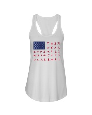 Yoga American flag Ladies Flowy Tank tile