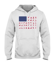 Yoga American flag Hooded Sweatshirt tile