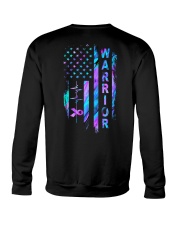 Domestic violence warrior American flag Crewneck Sweatshirt tile